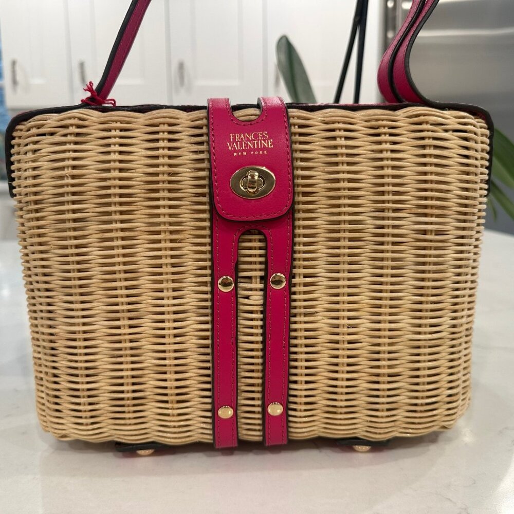 Frances Valentine The Holland Wicker & Leather Satchel - Picture 3 of 11